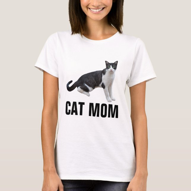T-shirts CAT MOM, TUXEDO CAT (Devant)