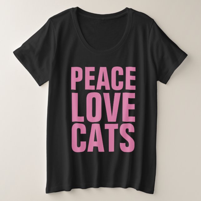 T-shirts CAT PEACE LOVE CATS (Design devant)