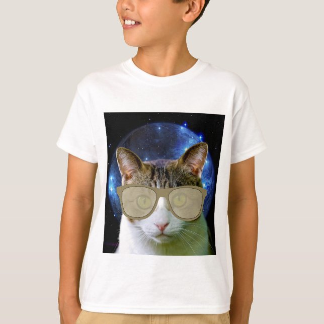 T-shirts CAT pour garçons, enfants SPACE CAT (Devant)