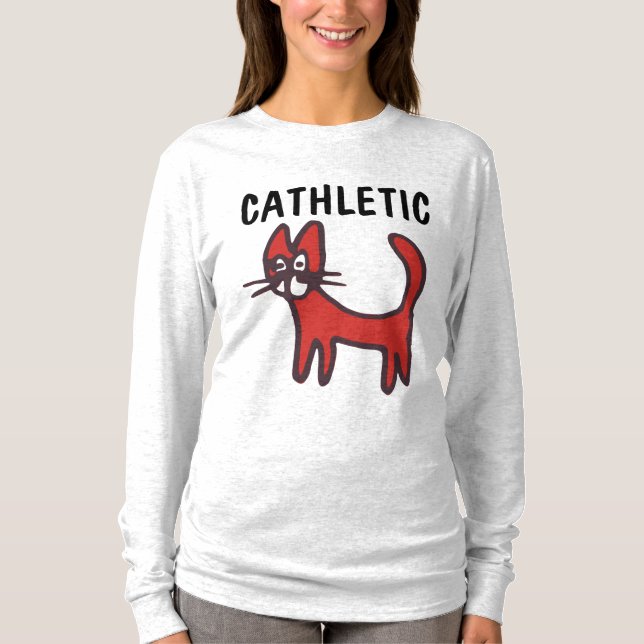 T-shirts CAT WORKOUT GYM CATHLÉTIQUE (Devant)