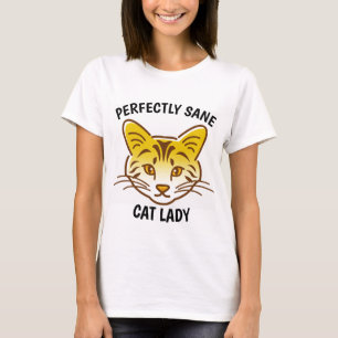 T-SHIRTS CHAT LADY PARFAITEMENT SANE