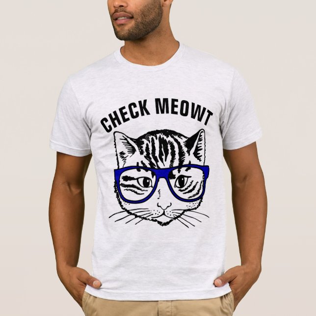 T-shirts chats amusants, VÉRIFIER MEOWT (Devant)