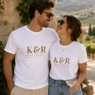 T-shirts Chemises assorties avec monogramme de m