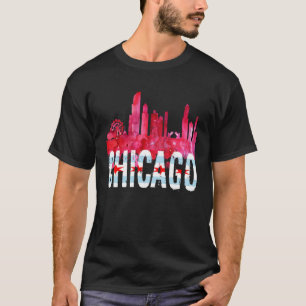 T-shirts Chicago Silhouette de l'horizon Ville de