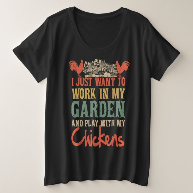 T-shirts chicken pour femmes | Lovers de puce vint (Design devant)