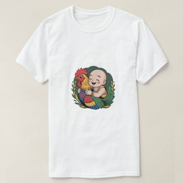 T-shirts | Chloe Bébé Embrasse Le Coq (Design devant)
