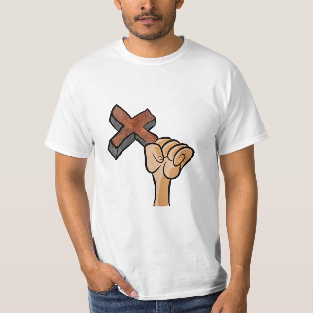 T-shirts chrétien. Croix (Devant)