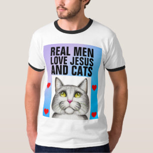 T-SHIRTS CHRÉTIENS, LES VRAIS HOMMES AIMENT JÉSUS 
