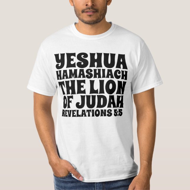 T-shirts CHRÉTIENS, LION YESHUA DE JUDAH (Devant)