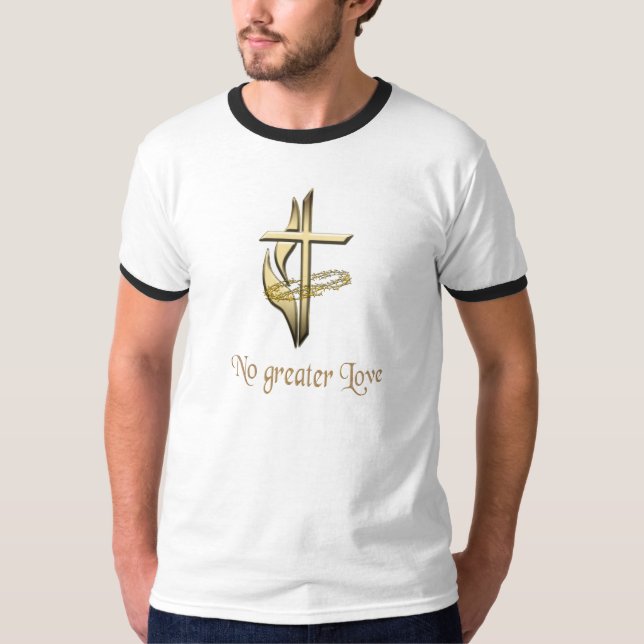 T-shirts chrétiens pour hommes avec croix (Devant)