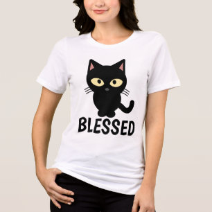 T-shirts Christian Black, BLESSED