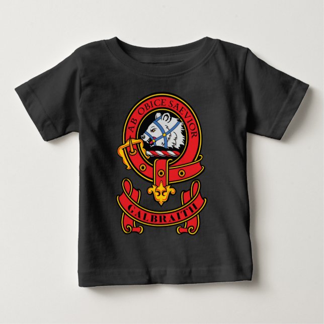 T-shirts Clan Galbraith Baby avec Clan Crest (Devant)