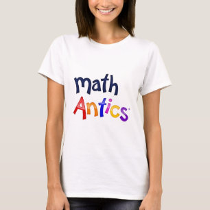 T-shirts coloré de logo de singeries de maths