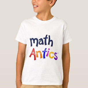 T-shirts coloré de logo de singeries de maths