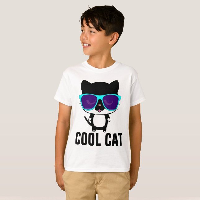 T-shirts cool CAT Funny Kids Boys (Devant entier)