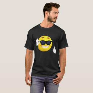 T-shirts cool EMOJI, avec lunettes de soleil