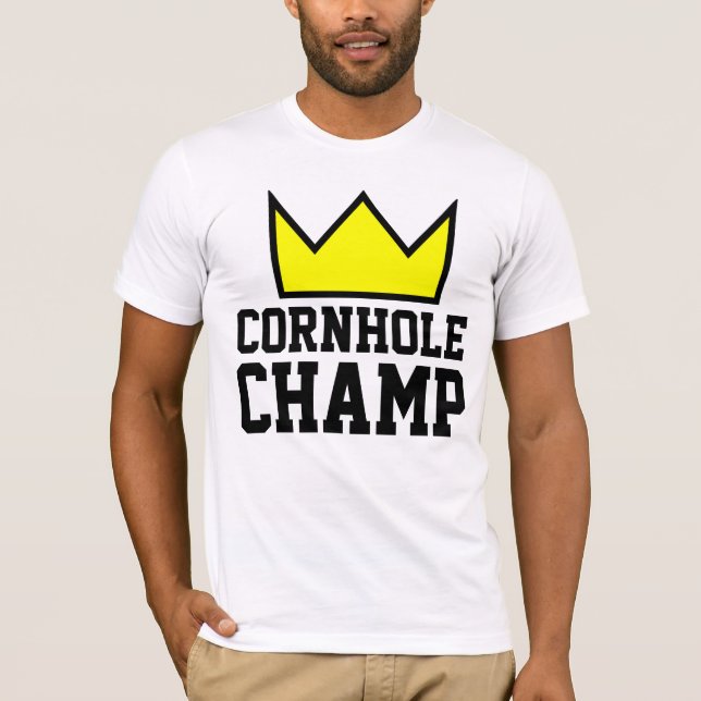 T-shirts CORNHOLE CHAMP (Devant)