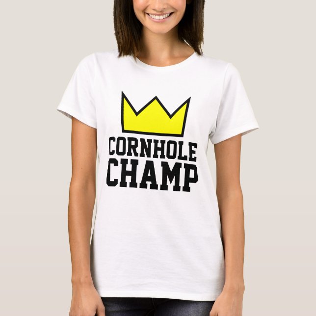T-shirts CORNHOLE CHAMP (Devant)