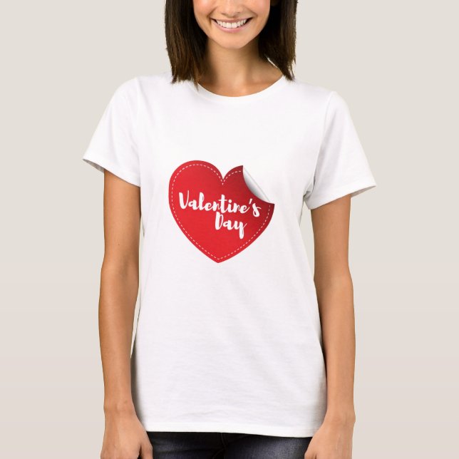 T-shirts couple Heureuse Sainte-Valentin parfaits (Devant)