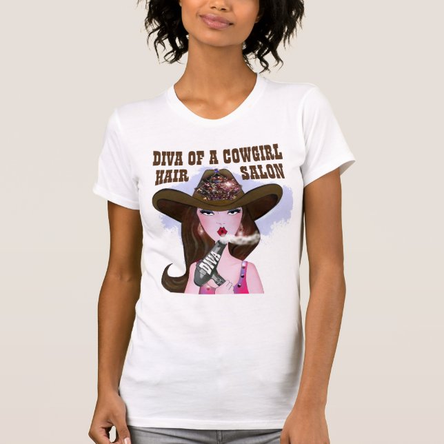 T-shirts Cowgirl "Hair Diva" (Devant)