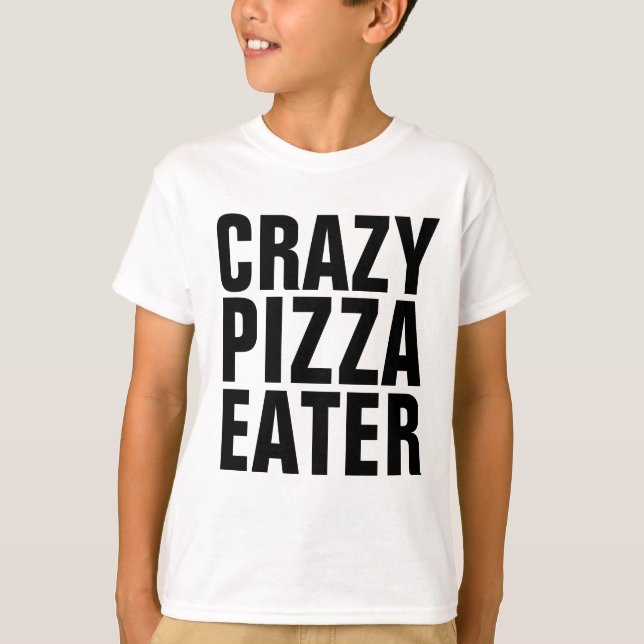 T-shirts CRAZY PIZZA EATER Kids Boys (Devant)