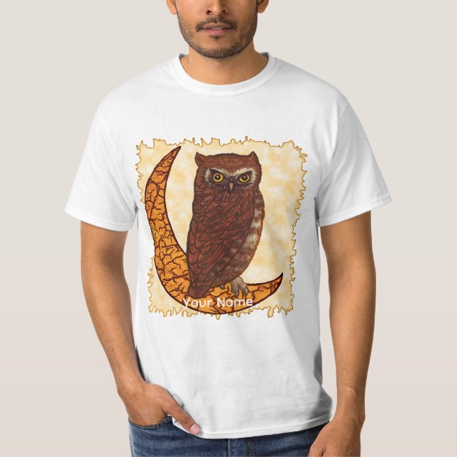 T-shirts Crescent Moon Owl (Devant)