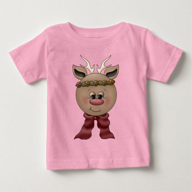 T-shirts Cute Reindeer (Devant)