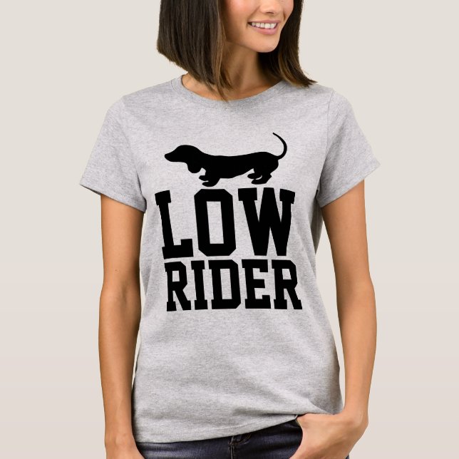 T-shirts DACHSHUND LOW RIDER (Devant)