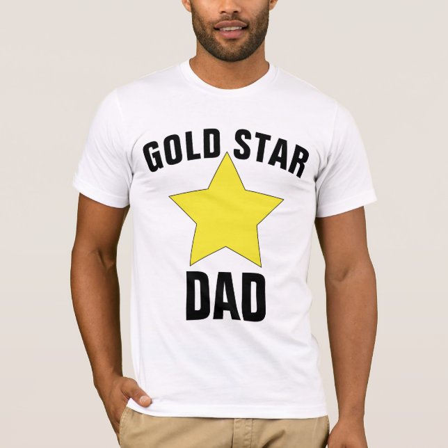 T-Shirts DAD STAR OR, père du soldat tombé (Devant)