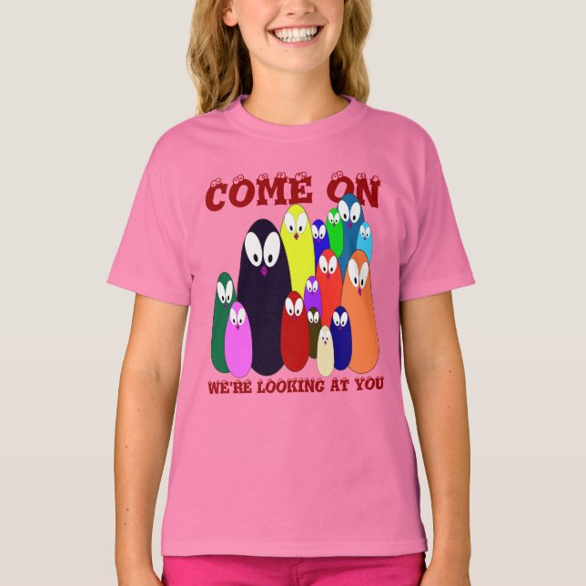 T-shirts d'animaux :: Pingouins : VENEZ (Devant)