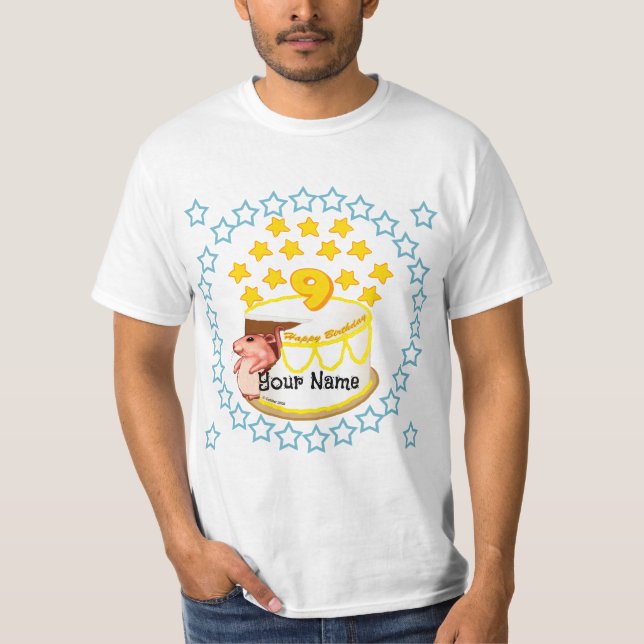 T-shirts d'anniversaire de la Souris de 9e anniver (Devant)