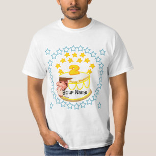 T-shirts d'anniversaire de la Souris de fête du 2e