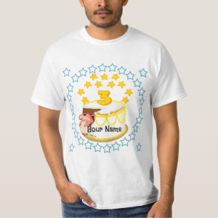 T-shirts d'anniversaire de la Souris de fête du 3e