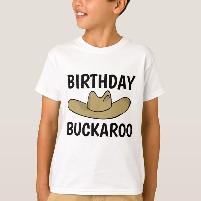 T-shirts D'ANNIVERSAIRE DU GARÇON, BUCKAROO (Devant)