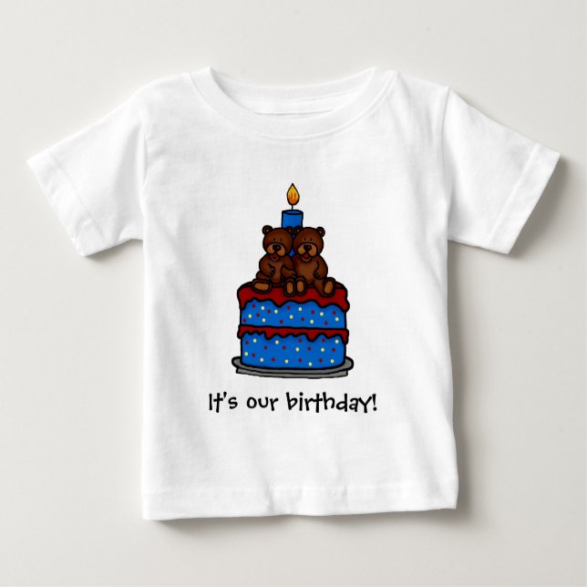 T-shirts d'anniversaire pour garçons jumeaux (Devant)
