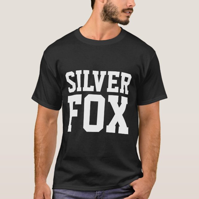 T-shirts d'anniversaire pour hommes SILVER FOX (Devant)