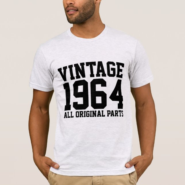 T-shirts d'anniversaire VINTAGES 1964 (Devant)