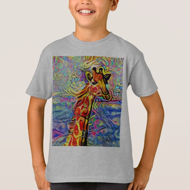 T-SHIRTS D'ART GIRAFFE TEE - SHIRT ENFANTS (Devant)