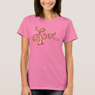 T-shirts d'Art Inspirationnel Love Pink