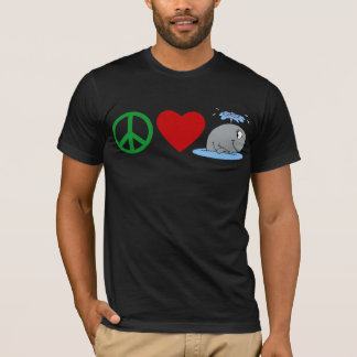 T-shirts de baleines d'amour de paix, tasses de