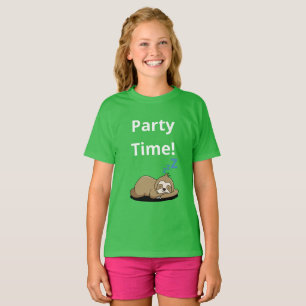 T-shirts de base des filles de l'heure de la fête