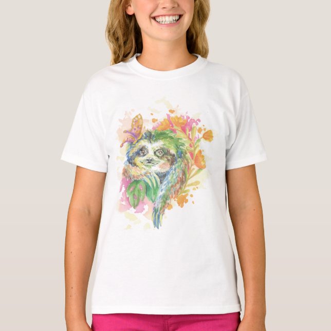 T-shirts de base pour filles - Sloth (Devant)