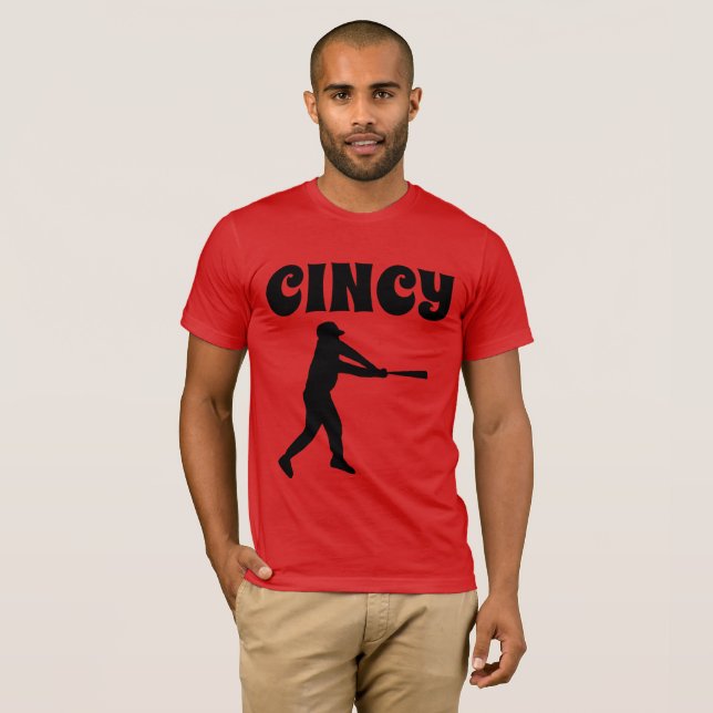 T-shirts de baseball de Cincinnati (Devant entier)
