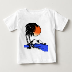 T-shirts de bébé de paradis d'île