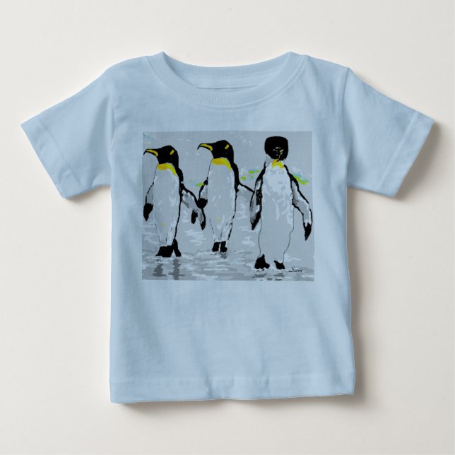 T-shirts de bébé pingouins (Devant)