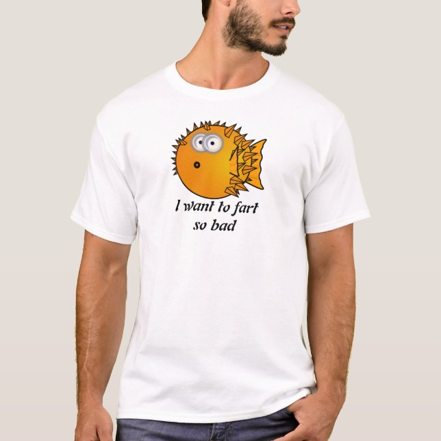 T-shirts de blowfish de bande dessinée. (Devant)