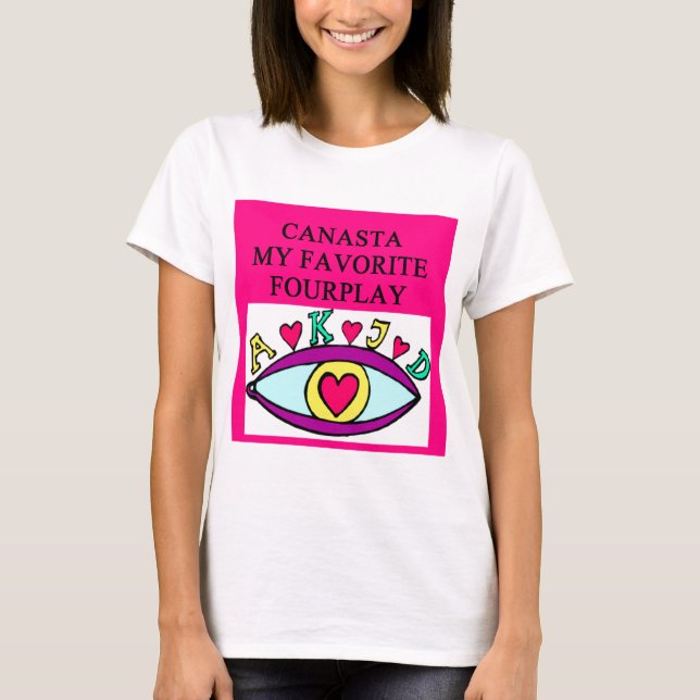 T-shirts de cadeaux de joueur de CANASTA (Devant)