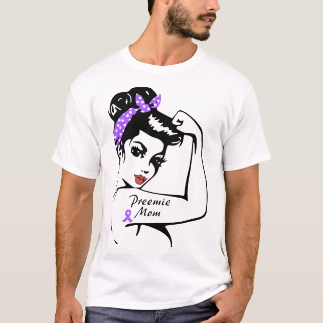 T-shirts de cancer de maman de preemie (Devant)