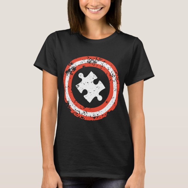 T-shirts de capitaine Autism Superhero Autism (Devant)