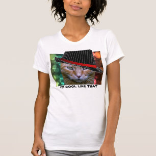 T-shirts de chat de hip hop, chats utilisant des